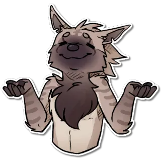 🤷‍♂️ aa11af2e động vật, nhún vai, furry, hoạt hình, biểu cảm, thờ ơ telegram sticker