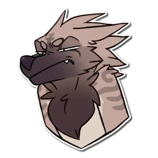 😠 acde74b2 sói, furry, động vật, hoạt hình, nhãn dán telegram sticker