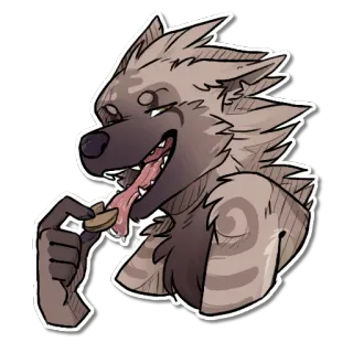 🥠 aedcacd0 Furry, Nhân hóa, Động vật, Hoạt hình, Đồ ăn nhẹ, Bánh quy telegram sticker