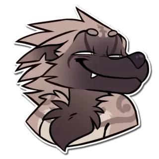 😏 b87d8c59 hoạt hình, động vật, chó, nhân vật, nụ cười, cười đểu, bản vẽ, nhãn dán telegram sticker