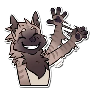 👋 cd3ea29b sói, hoạt hình, vẫy tay, động vật, nhãn dán telegram sticker