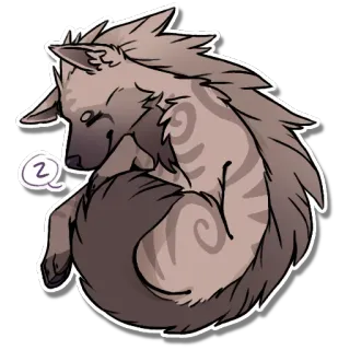 💤 df9fc37a Z chó sói, buồn ngủ, hoạt hình, động vật telegram sticker