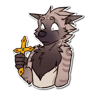 ✝️ f9a3fb98 chó, thánh giá, lông lá, tôn giáo, phim hoạt hình, nhãn dán telegram sticker