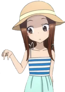 😕 5839bb67 Takagi Karakai Jōzu no Takagi-san Anime, Postać, Słodki, Dziewczyna, Kapelusz, Takagi, Karakai Jouzu no Takagi-san telegram sticker