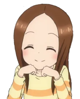 😁 ab7e564f Takagi Karakai Jouzu no Takagi-san Anime, Kreskówka, Dziewczyna, Uśmiech, Słodkie, Takagi telegram sticker