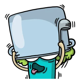 🤪 66d0973c pegatina, dibujo animado, gracioso, pote, loco, personaje telegram sticker