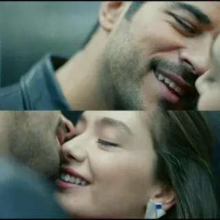 🖤 68e158c8 amore, bacio, romantico, coppia, affetto whatsapp sticker