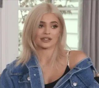 ☔ 5b834cc4 Kylie Jenner vrouw, persoon, beroemdheid, blond, portret telegram sticker