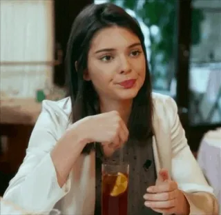 🌴 eb297564 vrouw, drinken, citroen, ijsthee, thee, drank telegram sticker