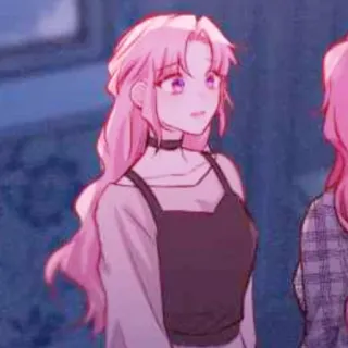 🛍 208b8411 Anime, Rambut pink, Wanita, Gadis, Kartun telegram sticker