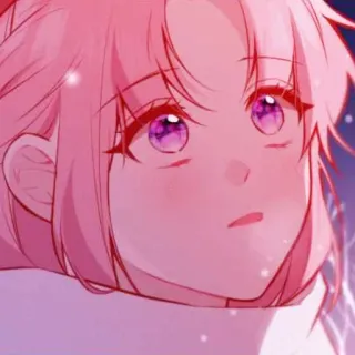 🎡 2dc16b8d anime, rambut merah muda, wanita, gadis, ilustrasi, potret telegram sticker