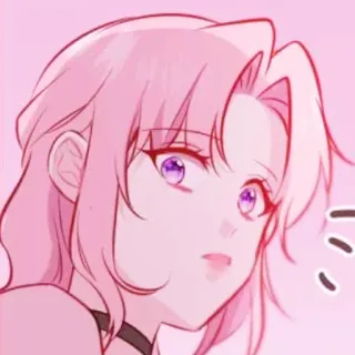 🛍 3e56ed5e anime, gadis, rambut merah muda, mata ungu, kartun, wanita, imut, potret telegram sticker