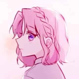 🎡 4a4bdc6c Anime, Gadis, Rambut merah muda, Kartun, Manga telegram sticker