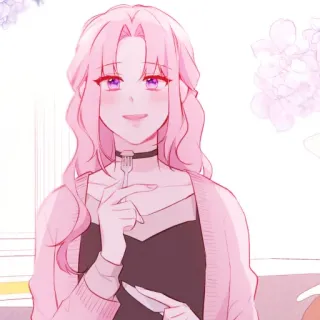 🎡 e74a9764 Anime, Rambut pink, Gadis, Wanita, Garpu, Kawaii, Lucu telegram sticker