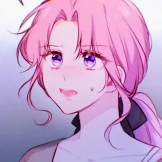 🎟 58d990fe anime, mulher, cabelo rosa, olhos roxos, feminino, garota telegram sticker