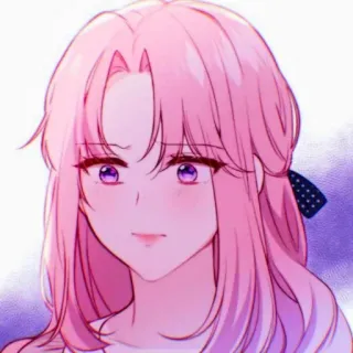 🎟 c1bd8976 mulher, cabelo rosa, anime, mangá, desenho animado, garota telegram sticker