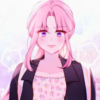 🎟 c1ea41d4 Desenho animado, Mulher, Cabelo rosa, Anime, Mangá, Personagem telegram sticker