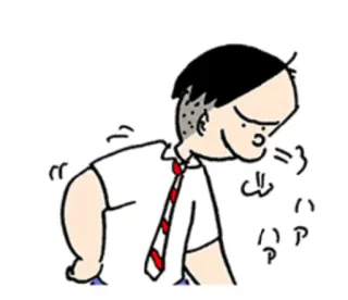 😏 a541b49e ハア 筋疲力尽, 疲惫, 压力大, 卡通, 动漫 telegram sticker