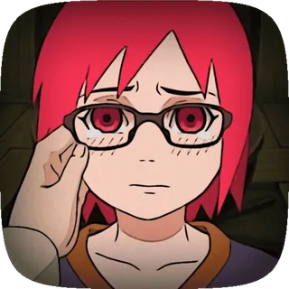 ☀️ 358cff81 Karin Naruto anime, Naruto, Karin, Sasuke, óculos, chorando whatsapp sticker