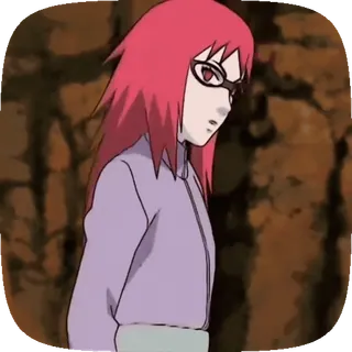 ☀️ 4839b18e Karin Naruto anime, desenho animado, personagem, Karin, Naruto, garota, óculos whatsapp sticker