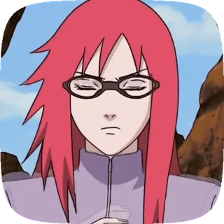 ☀️ 85b5f2b6 Karin Naruto anime, desenho animado, personagem, Karin, Naruto, cabelo vermelho whatsapp sticker