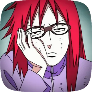 ☀️ ae8f1987 Karin Naruto Anime, Personagem, Óculos, Naruto, Feminino, Karin whatsapp sticker