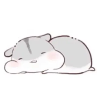 ☺️ c5a60247 chomik, słodki, śpiący, zwierzę, gryzoń telegram sticker