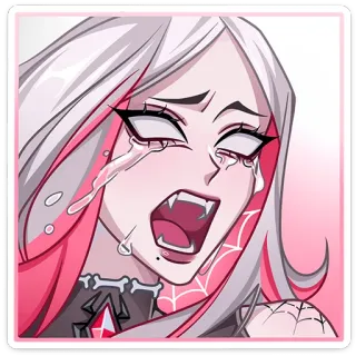 🧛‍♀️ ac35d2e8 pleurs, vampire, triste, dessin animé, personnage, animé telegram sticker