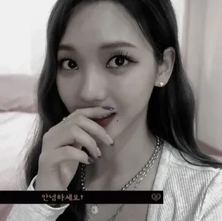 🍫 2fc80cda 안녕하세요! saludo, coreano, hola, mujer telegram sticker