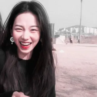 🤣 1cd07532 mulher, menina, sorrindo, feliz, asiática, retrato, alegre telegram sticker