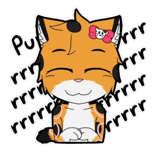 😊 d1fc4c31 Purrrrrrr 猫, かわいい, 漫画, 動物, ペット, ゴロゴロ telegram sticker