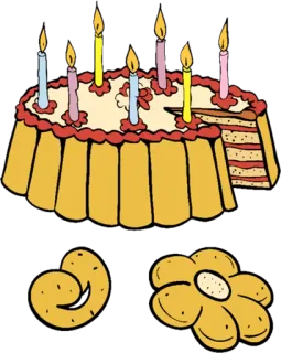 🍰 c14062ea Kuchen, Kerzen, Geburtstag, Dessert, Feier, Süß, Party telegram sticker