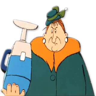 ☺ e2d4a5ad การ์ตูน, ผู้หญิง, เครื่องดูดฝุ่น, แม่บ้าน telegram sticker