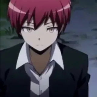 😔 089f998f Karma Akabane Assassination Classroom Аниме, Персонаж, рыжие волосы, Карма, Класс убийц, школьная форма telegram sticker
