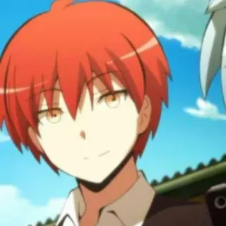 🙂 175e19de Karma Akabane Assassination Classroom Аниме, Манга, Студент, Рыжие волосы, Анимация telegram sticker