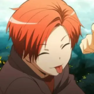 🙂 36a8b180 Karma Akabane Assassination Classroom Аниме, Парень, Язык, Рыжие волосы, Ухмылка, Карма, Акабане, Assassination Classroom telegram sticker