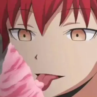 😋 fa850706 Karma Akabane Assassination Classroom Аниме, Мороженое, Рыжие волосы, Карма Акабанэ, Класс убийц telegram sticker
