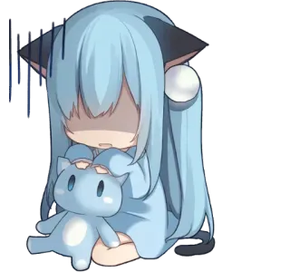 😡 74163883 Anime, Garota gato, Fofo, Chibi, Kawaii, Mangá telegram sticker