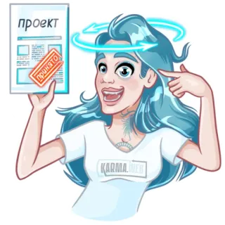 КАРМА-girl telegram stickers