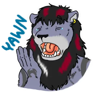 😩 5c573b91 WHATEVER Löwe, Fell, Weinend, Genervt, Egal, Attitüde telegram sticker