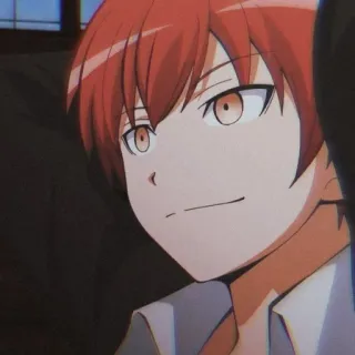 😏 28769411 Karma Akabane Assassination Classroom Anime, Manga, Sekolah, Kelas, Rambut merah, Karma Akabane, Karakter whatsapp sticker