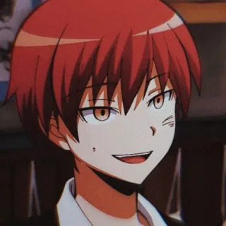 🎭 33d2956c Karma Akabane Assassination Classroom Anime, Manga, rambut merah, seringai, Karma, Akabane, Assassination Classroom whatsapp sticker