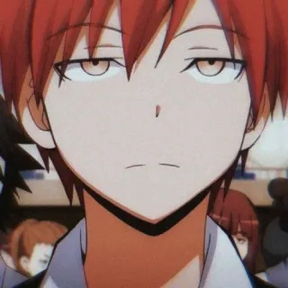 😐 742952d5 Karma Akabane Assassination Classroom Anime, Kartun, Karma Akabane, Assassination Classroom, rambut merah, Manga whatsapp sticker