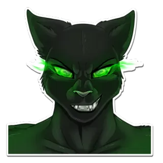 💥 85944e31 gato, feral, animal, criatura, fantasía, monstruo telegram sticker