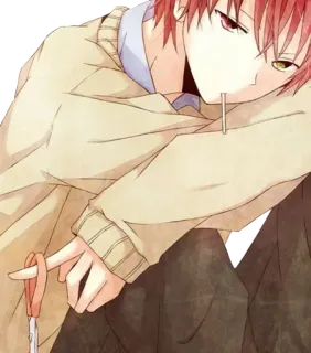 😐 d67d76f7 anime, personage, rood haar, lolly telegram sticker