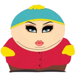 💋 e199c5b0 Eric Cartman South Park Kartun, Rias wajah, Drag, Parodi, Komedi, Animasi telegram sticker
