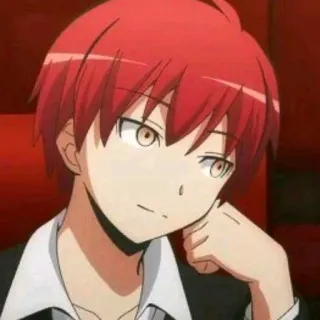 🤔 c671fa40 Karma Akabane Assassination Classroom Anime, Dessin animé, Cheveux roux, Karma, Assassination Classroom telegram sticker