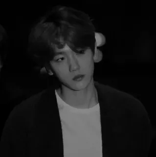 ✨ c0a30036 person, portrait, black and white, k-pop, actor telegram sticker