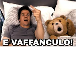 🖕 673f3340 E VAFFANCULO! dito medio, offensivo, insulto, film, commedia whatsapp sticker