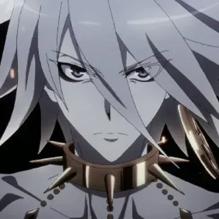 ☀️ 0cf24c0a Anime, Postać, Białe włosy, Kołnierz telegram sticker